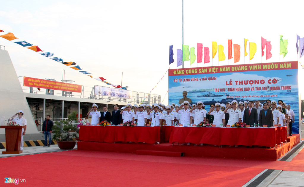 Thượng cờ 2 tàu hộ vệ tên lửa Gepard 3.9 Quang Trung, Trần Hưng Đạo